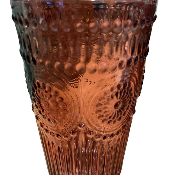 The Pioneer Woman Tall Glasses in Amethyst Adeline Embossed 16 Ounce (2 glasses) - Picture 3 of 4